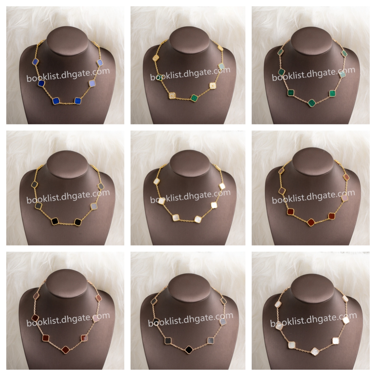 Fashion Designer Pendant Necklace Shell Four flowers Multi-colors Necklaces With Gift Box And Dust Bag-image-732404175