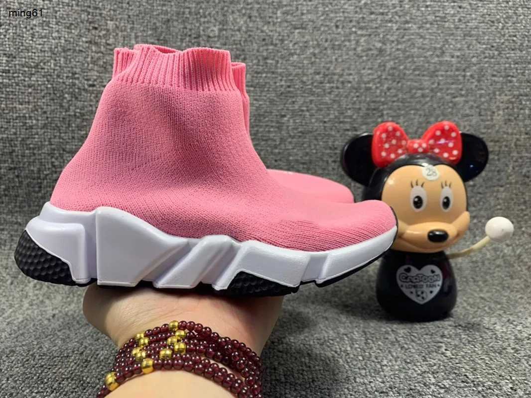 brand Kids Designer shoes high quality child Sock sneakers Multi color optional Size 24-35 fashion baby Socks Casual boots-image-913260774