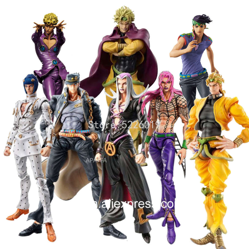 Finger Toys 28cm Jojo Bizarre Adventure Anime Figure Dio Brando Action Figure Rohan Kishibe Figure Giorno Giovanna Figurine Model Doll Toys-image-912011464