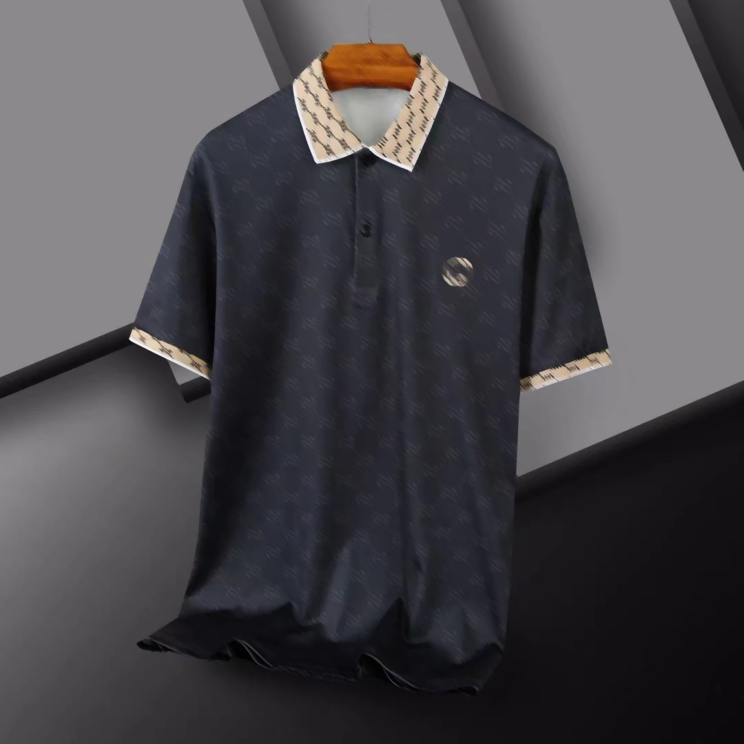 T-shirt Polos 2024 Été Marque Vêtements De Luxe Designer PoloShirts Casual Polo Mode Serpent Bee Imprimer Broderie T-shirt High Street Hommes Pol