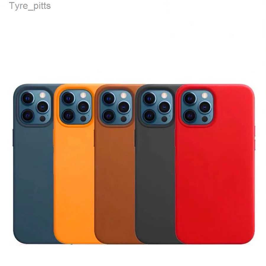 Cell Phone Cases Luxury Original Leather Phone Case For iPhone 14 13 12 Pro Max 12 Mini Wireless Charging Magnetic Protect Covers With BoxL2310/1-image-912168109