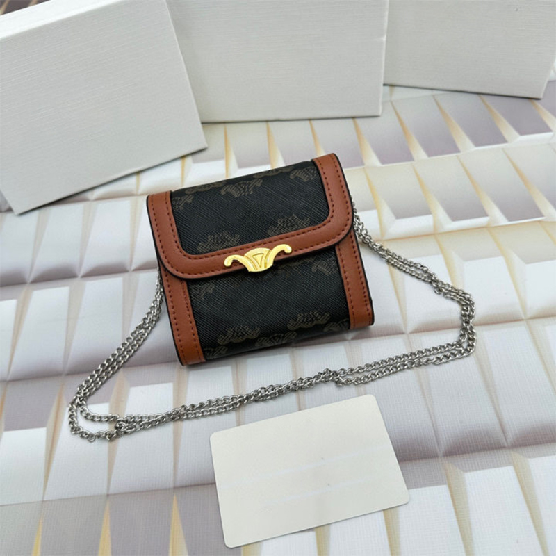 Luxury women wallet designer cardholder purses designer handbag chain wallets leather coin purse short wallet plaid money clutch bags original bo-image-890798115