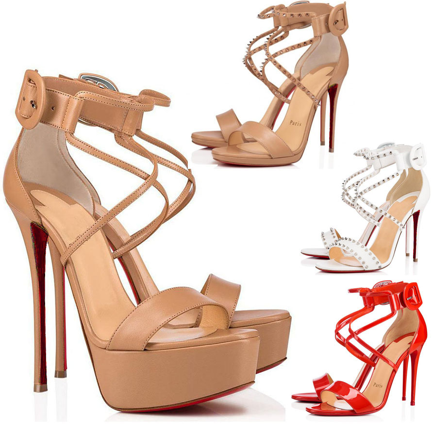 Sandale d'été femmes plate-forme sandale talons hauts chaussures à pointes bride à la cheville choca cuir verni 150mm robe de soirée mariage chau