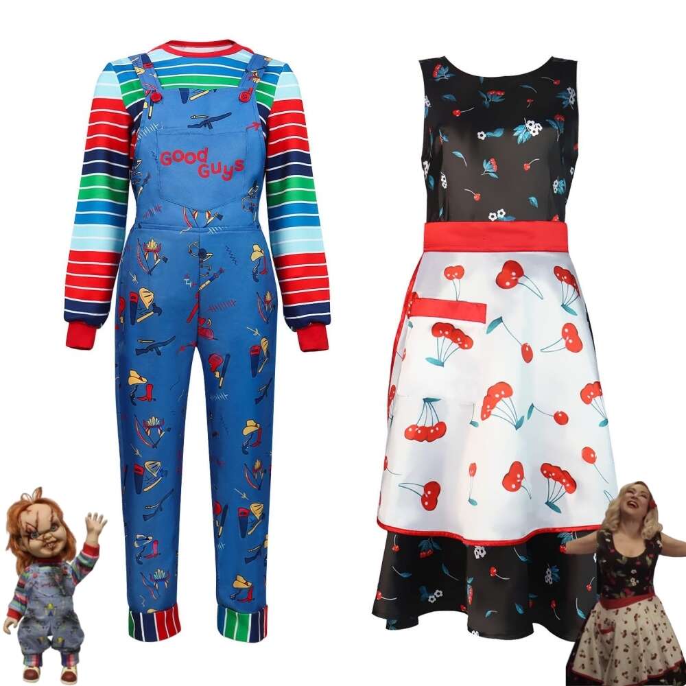 Cosplay film enfant S jouer Chucky Cosplay Costume horreur fantôme poupée Clown bons gars adultes barboteuses robe de chambre ensemble d'halloween