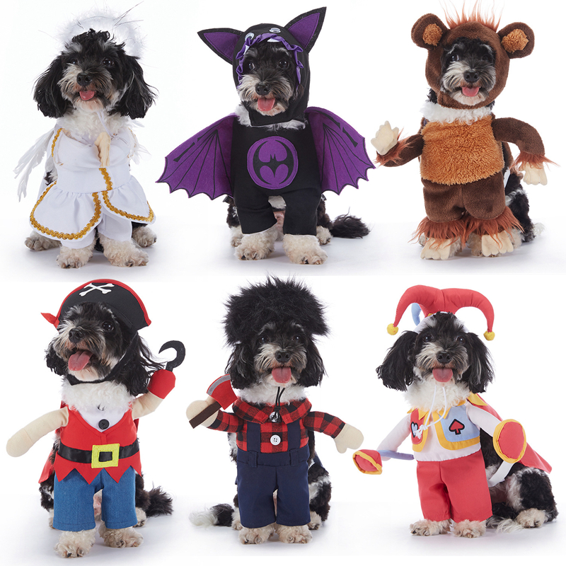 Christmas Halloween Dog Costumes Funny Dog Apparel Dog Cosplay Funny Costume Halloween Christmas Dog Clothes Party Costume for Small Medium Dogs Wholesale A861