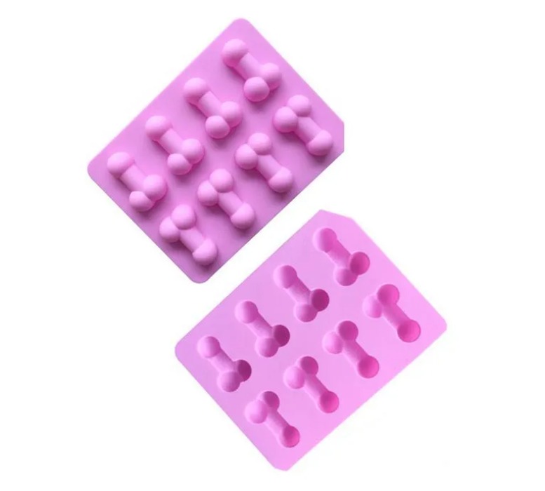 Silicone Ice Mold Funny Candy Biscuit Ice Mold Tray Bachelor Party Jelly Chocolate Cake Mold Household 8 Holes Baking Tools Mould DHL free