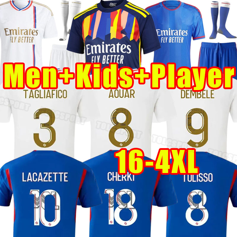 23/24 Maillot Lyon player Fans version soccer jerseys 2023 2024 Lyonnais Jersey Maillots de foot OL football shirts TRAORE MEMPHIS adult third fo-image-760618507