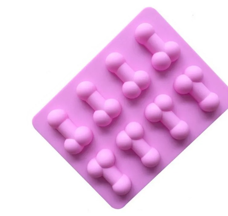 Silicone Ice Mold Funny Candy Biscuit Ice Mold Tray Bachelor Party Jelly Chocolate Cake Mold Household 8 Holes Baking Tools Mould DHL free