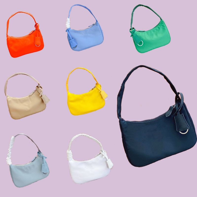 Top-Quality Fashion Hobo Bag Luxury Designer Handbag Nylon Shoulder Strap Tote Purse Metal Pendant Shoulders Bags Mini Wallet Women Handbags