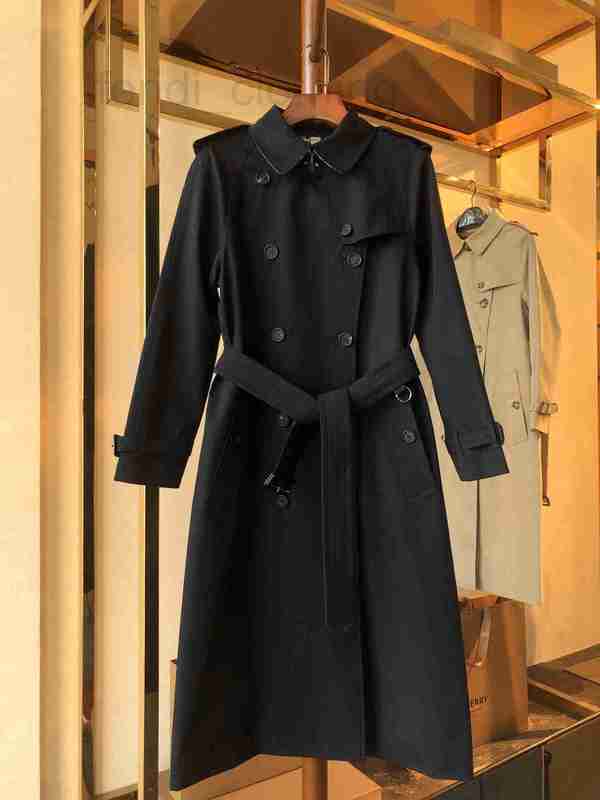 Women's Trench Coats Designer hot classic fashion popular England trench coat/women high quality plus long style jacket/double breasted slim