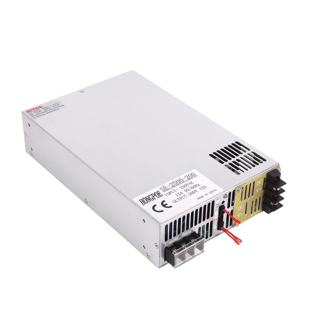 2500W 200V Power Supply 200V AC-DC 0-5V Analog Signal Control 0-200V Adjustable Power Supply SE-2500-200 Power Transformer 200V 220VAC Input-image-507500195