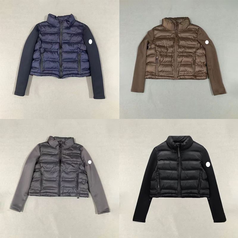 Womens Jacket Down Coats Parkas Sleeves Wool Jackets Designer Women Down Coat Slim Short Jacket Zippers Coats Asian Size S-L
