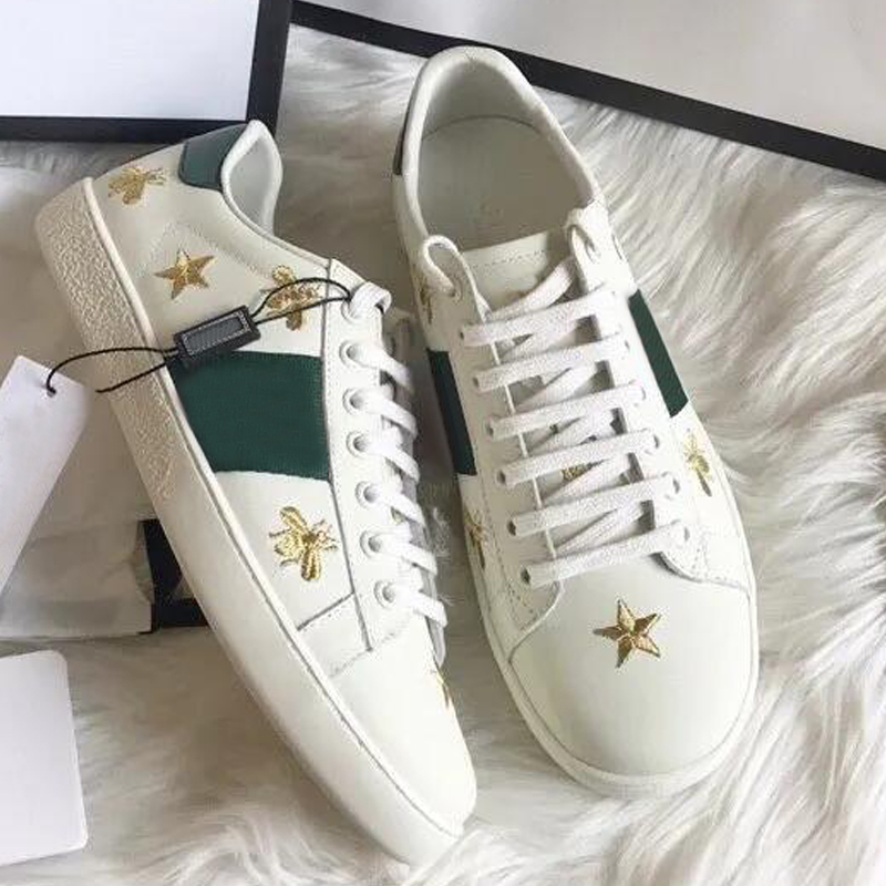 Chaussures de sport blanches Femmes Voyage 100% Cuir Baskets à lacets Mode Dame Designer Courir Entraîneurs Lettres Femme Chaussure Plat Imprimé