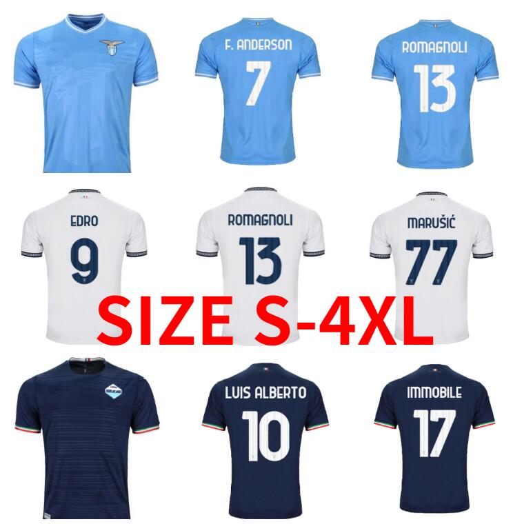 2023 2024 Maillots de football italiens Lazio 23 24 F. Anderson PEDRO Maillot de football LUIS ALBERTO IMMOBILE SERGEJ LAZZARI Zaccagni Hommes Ki