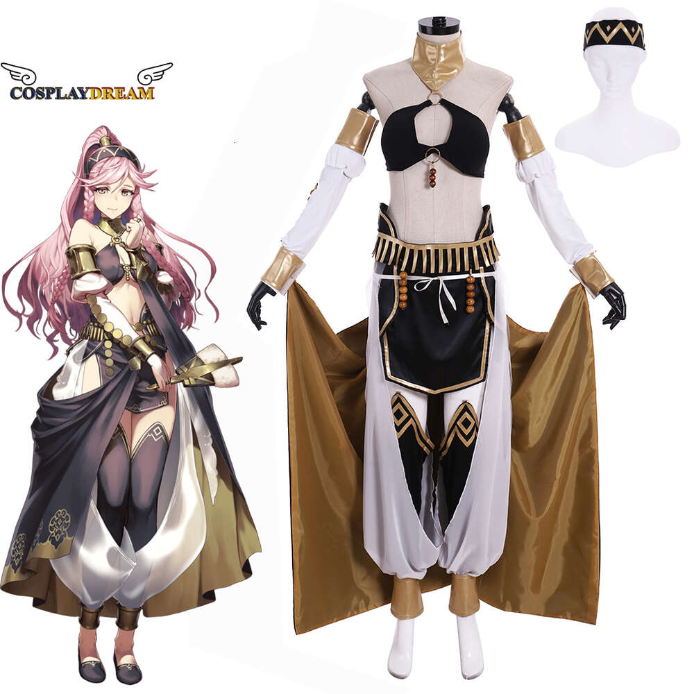 Jeu Fire Emblem Heroes Performing Olivia Cosplay Costume Adulte Femmes Fantaisie Sexy Halloween Cosplay Outfit Costume avec HeadwearCosplayCosplay