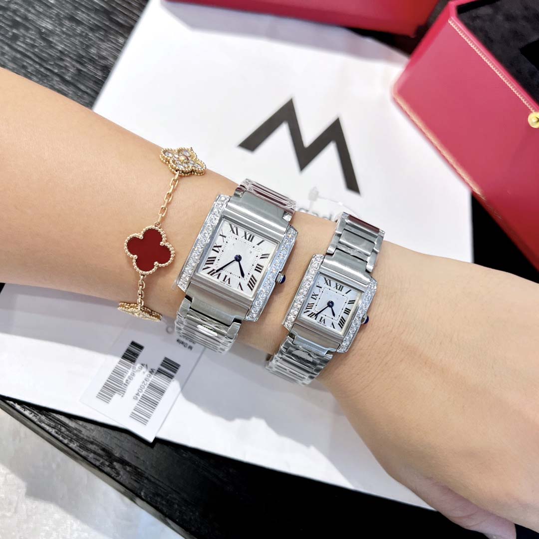 5A French Tank montre à quartz homme femme en acier pour couple