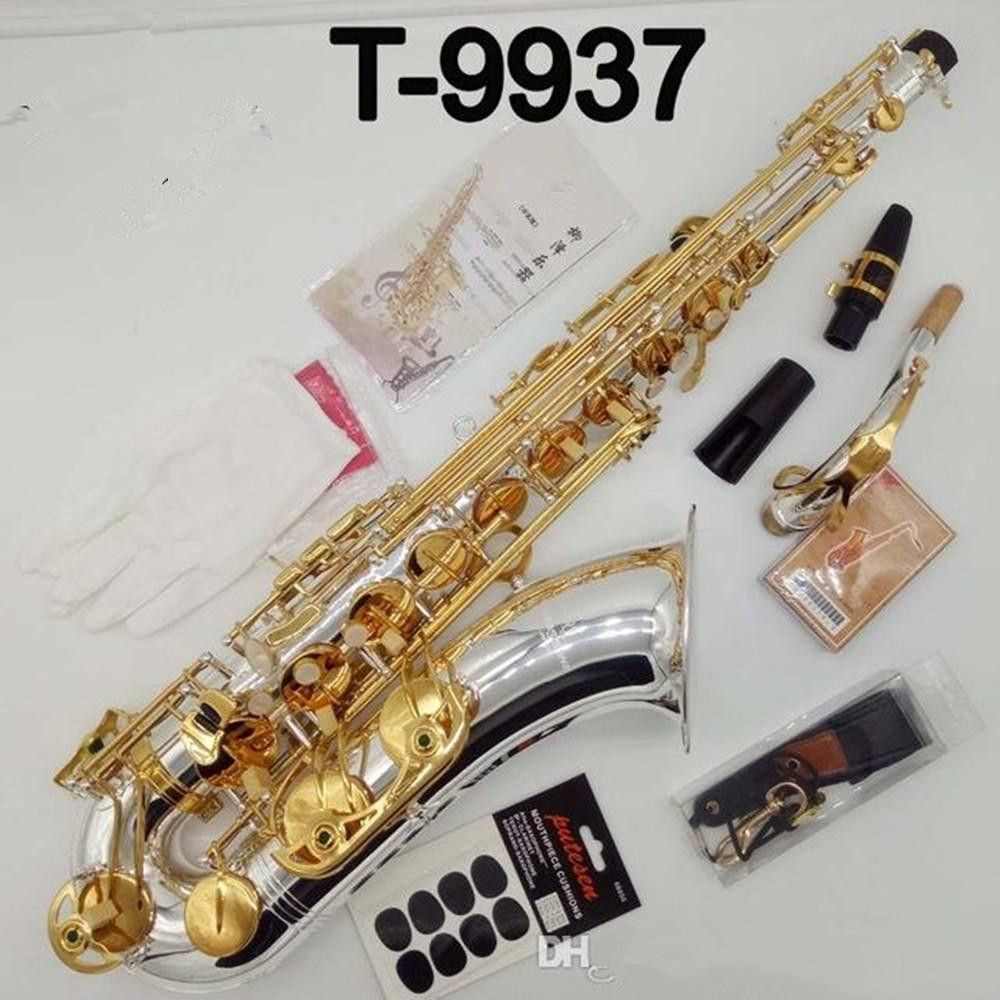 Brand New Professional T-9937 Tenor Saxophone Silvering Professional Tenor Sax Nickel Plated With Case Reeds Neck Mouthpiece-image-493818603