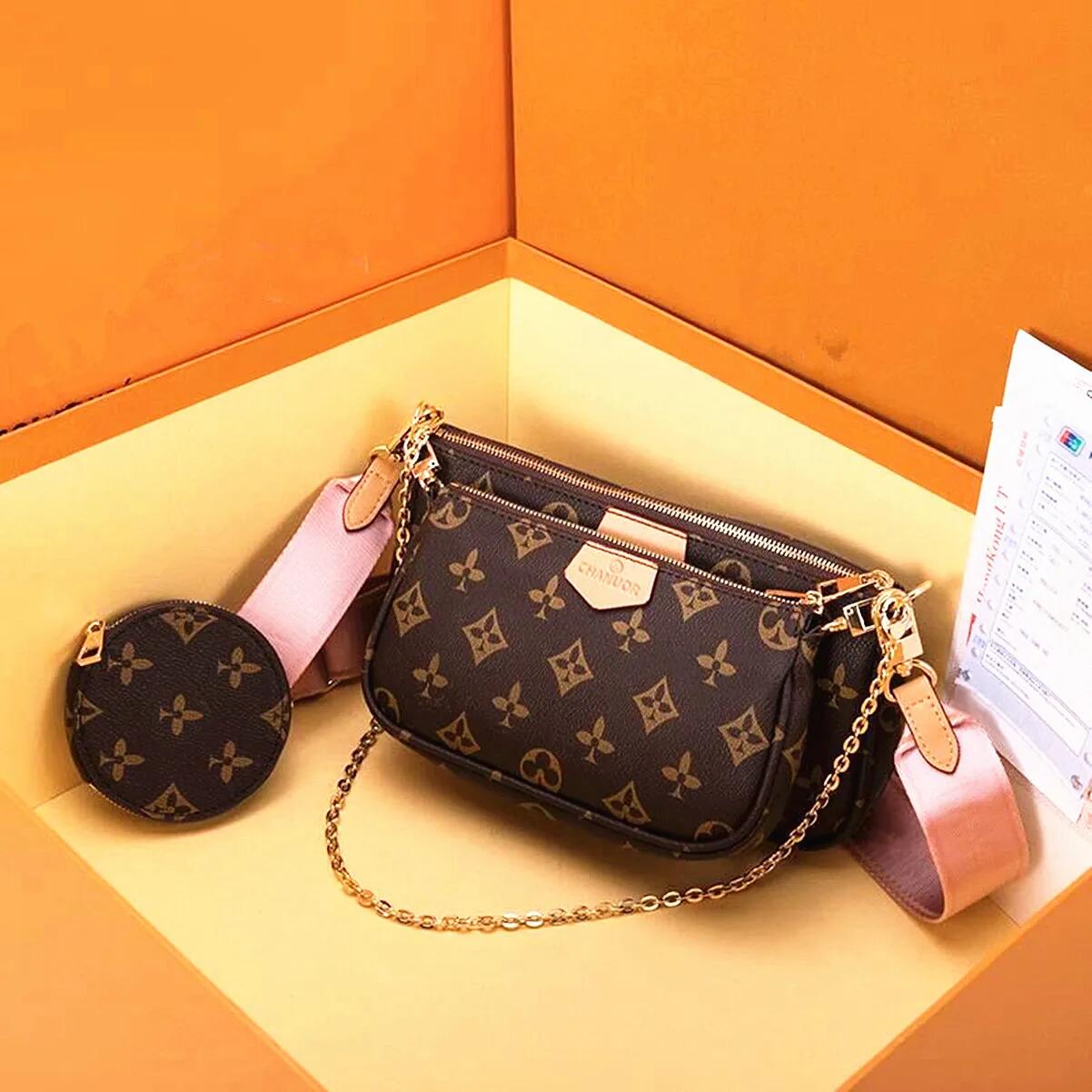 Borsa di lusso firmata 3-in-1 FELICIE POCHETTE Borse a catena Borsa a tracolla Borsa a tracolla da donna Borsa a tracolla Portafoglio Zaino femminil