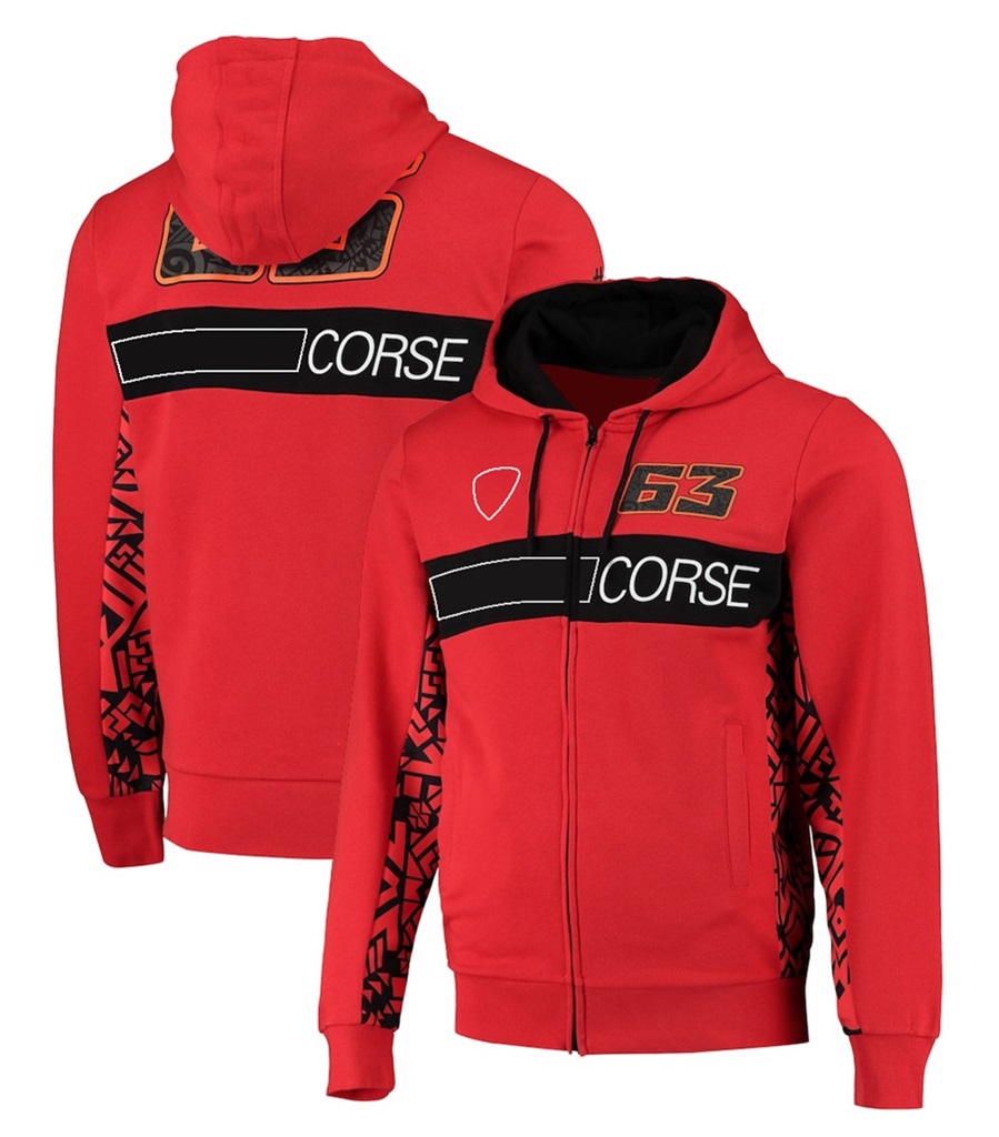 Moto Motorcycle Team 2023 Veste à capuche zippée complète pour homme Veste chaude coupe-vent pour l'extérieur Motocross Racing Sports Veste à cap