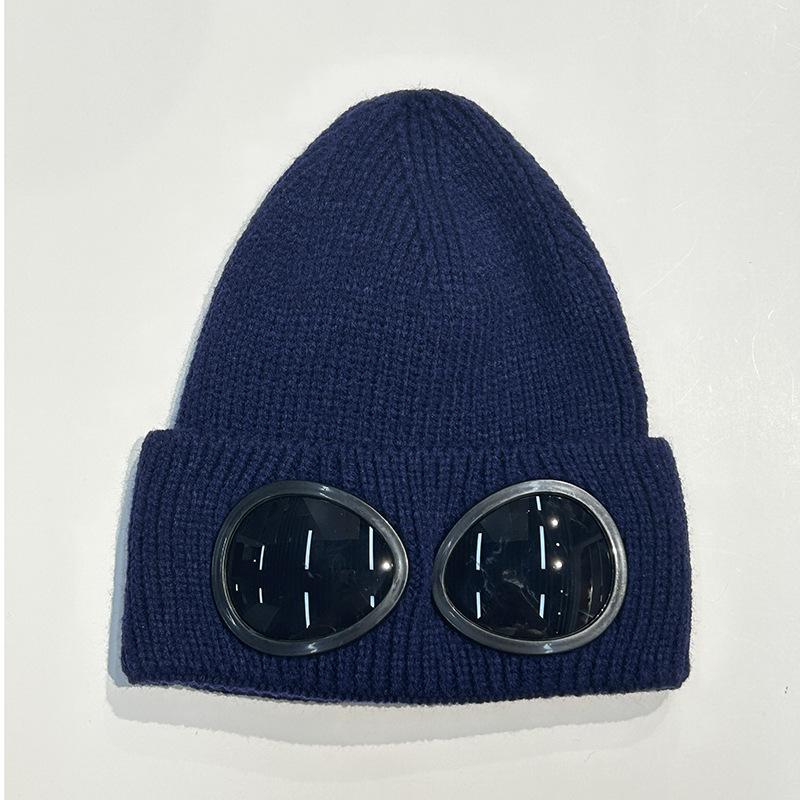 Diseñador Bufanda Gorro Cp Sombrero Gorras Lentes Gafas Gorros Hombres Sombreros Gorro de invierno Dos cráneos Mujeres al aire libre Bonnet Diseñador