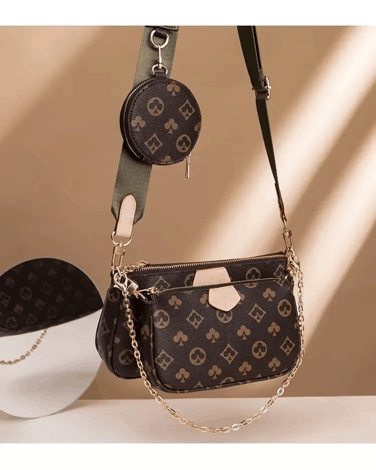 LuxuryS Borsa firmata 3 Multi FELICIE POCHETTE Borse a catena Borsa a tracolla Borsa a tracolla da donna Borsa a tracolla Portafoglio Zaino femminil