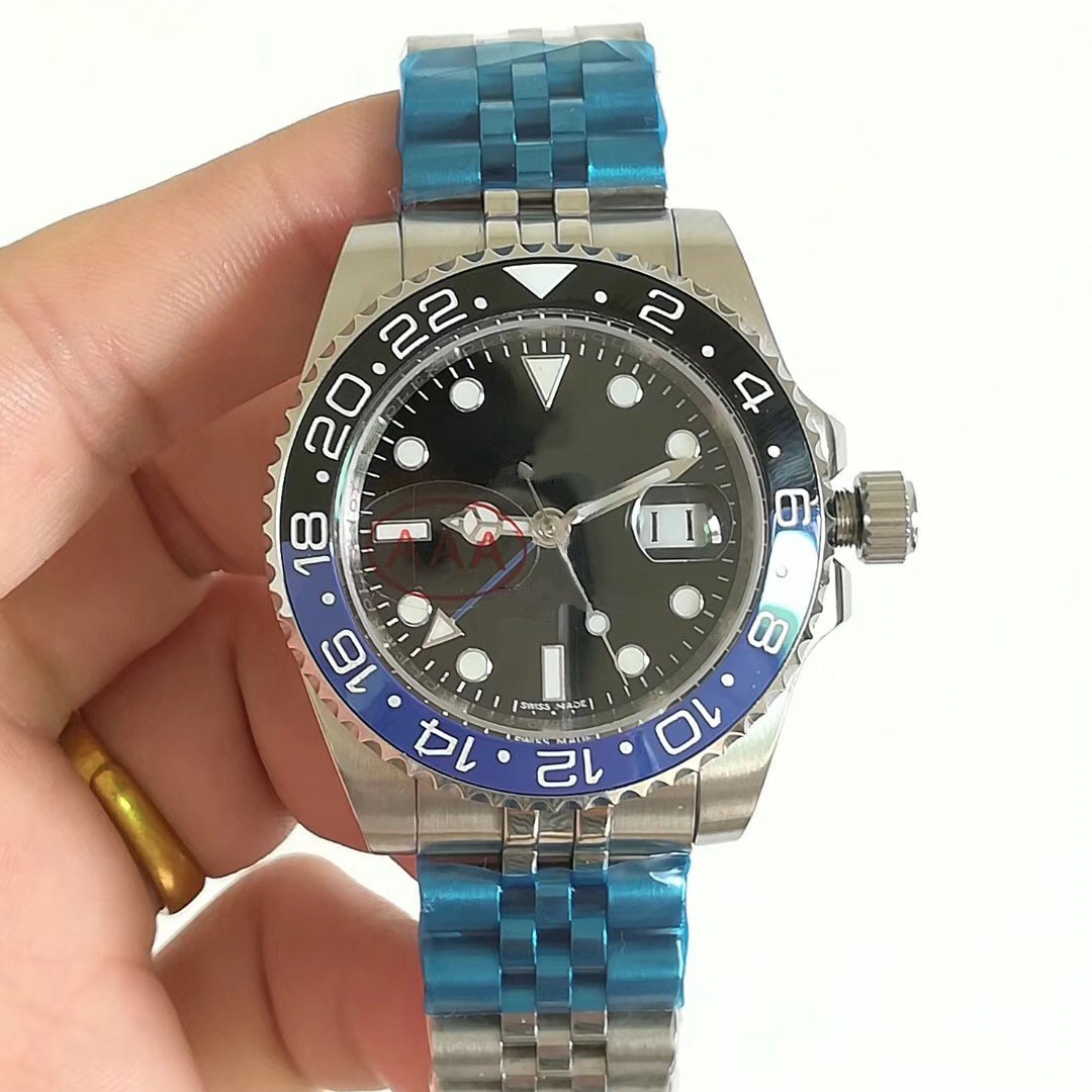 Steel band mechanical man watch Automatic Stainless steel watchcase black face watch 175-image-469006184