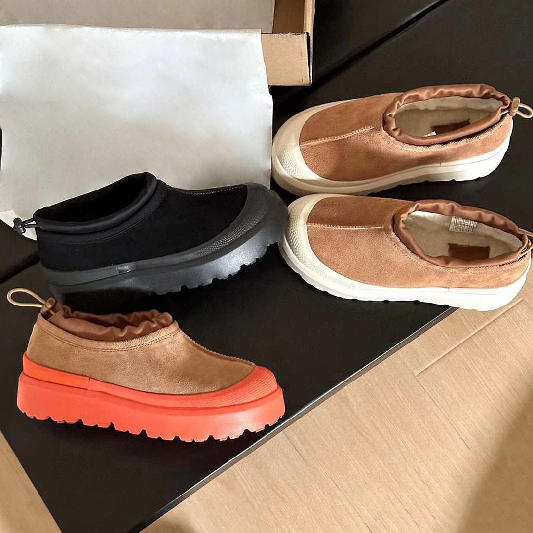 Designer Tasman Weather Hybrid Boots Winter Slippers Ultra Mini Snow Bootie Platform Waterproof Sheepskin Ankle Chestnut Orange Women Men Botte-image-914113809