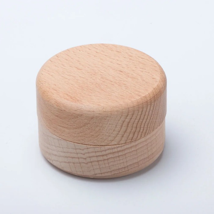 Portable Vintage Round Natural Wooden Jewelry Storage Box Ring Earrings Container Storage Case New Arrival C0702G1