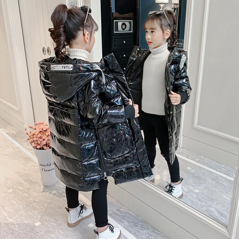 Russian Winter Down Cotton Jacket For Girls Waterproof Shiny Warm Years Teenage Hooded Thicken Coat Kids Parka Snowsuit 6cba-image-1048992353