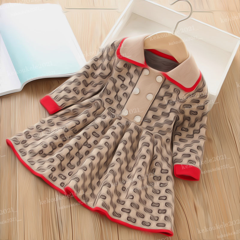 Fashion Kid Girls Knit Long Sleeves New Autumn Princess Sweater Dress Pullover for Baby Clothes Children&#039;s Clothing-image-1059559574