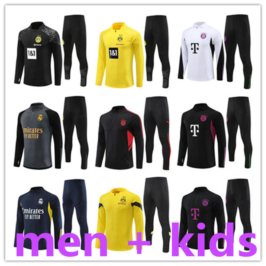 tracksuit kit long sleeve retro training survetement foot chandal tuta jacket maillot Soccer football jersey men and kids