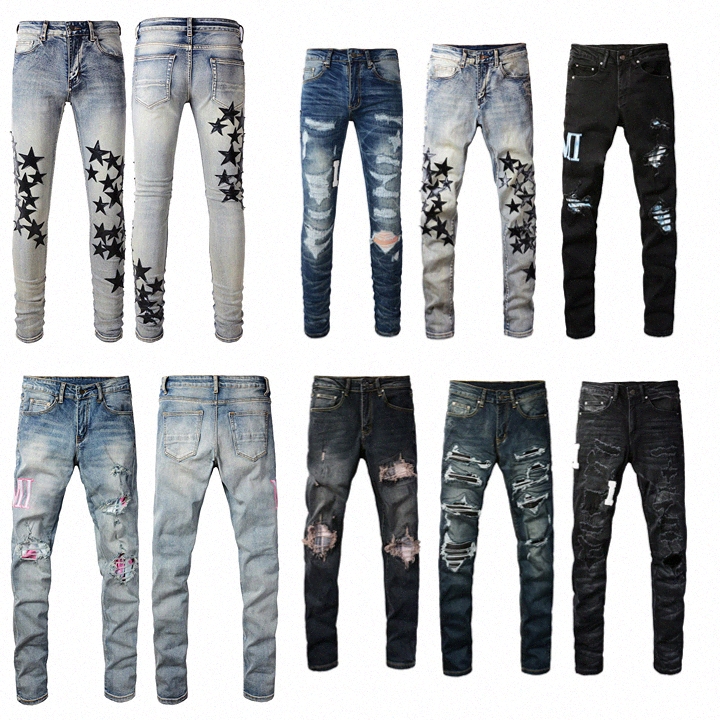 Men Jeans Light Blue Dark gray Brand Man Long Pants Trousers Streetwear denim Skinny Slim Straight Biker Jean Top quality t1mX#-image-913954022
