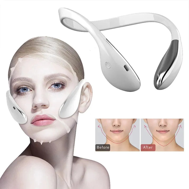 Face Massager EMS Vibration Lifting Massager Smart Electric V-Face Shaping Massager Microcurrent Face Lift Machine Beauty Health Tools 231020