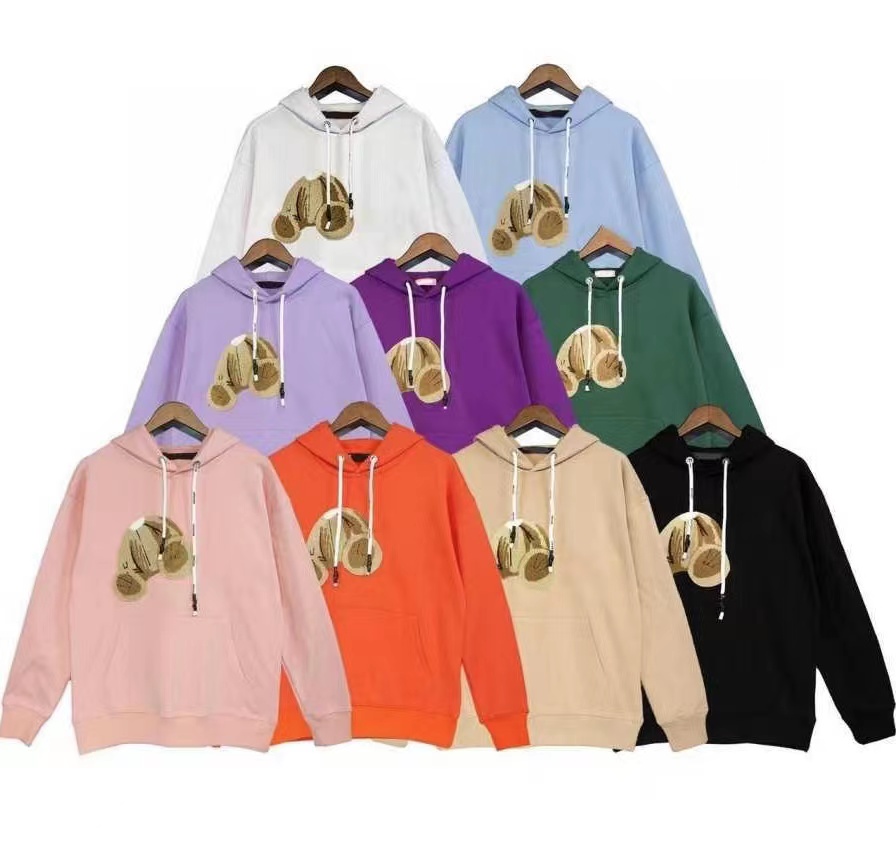 Palmangel Designer Hommes Femmes Sweat à capuche Ours imprimé Pull chaud Mode Pull Sweat-shirt à manches longues en vrac Sweat à capuche Couple T