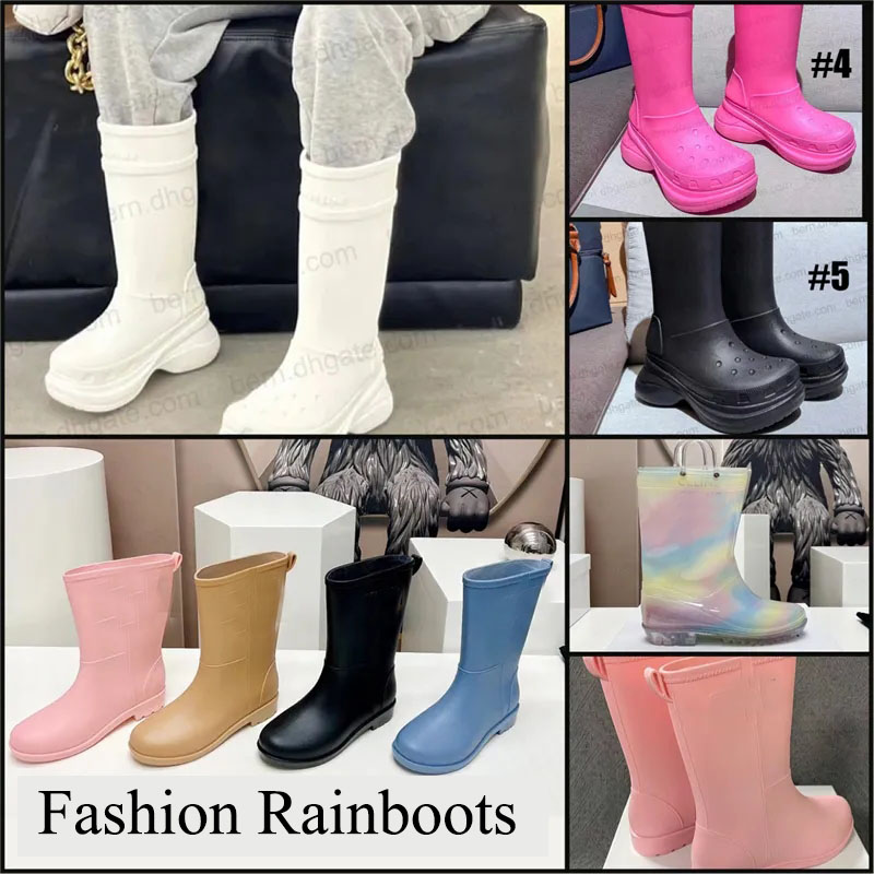 Veuillez réduire la taille ! Bottes de pluie à plateforme imperméables, bottes à la mode pour femmes EU35-42
