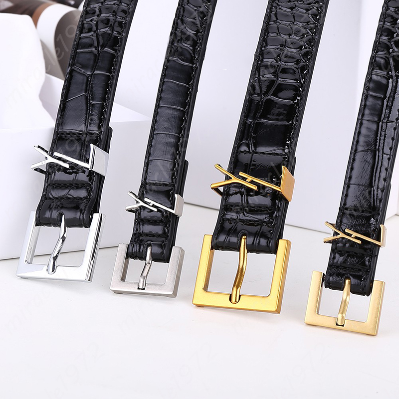 Luxury Gold Y Buckle Belts For Women Mens Designer Belt Fashion Silver Buckle Crocodile Waistbands Classic Waistband Gifts Width 2.5/3cm -4-image-918518215