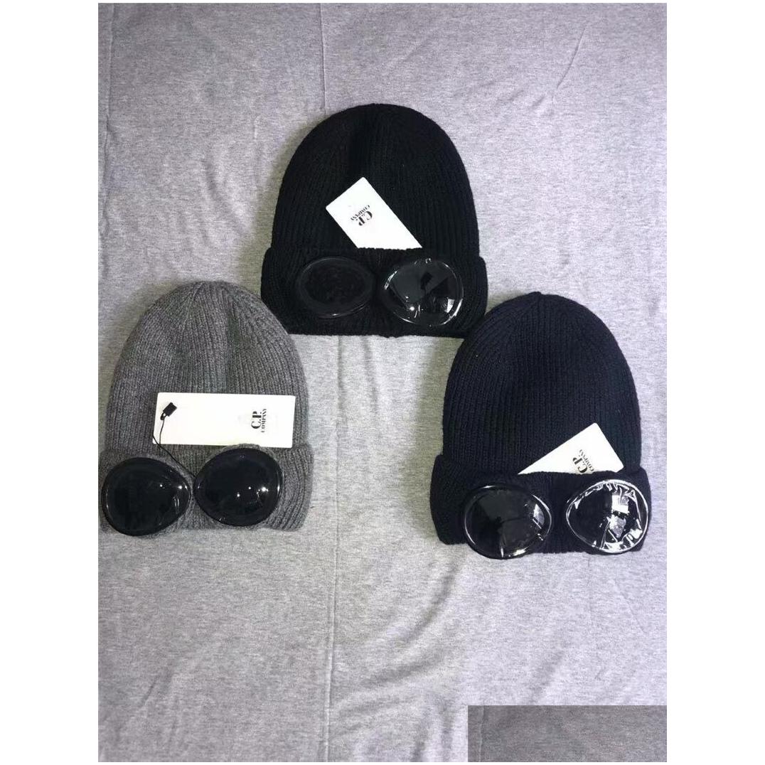 two glasses beanies autumn winter warm ski hats knitted thick skull caps cp hat goggles beanies2856774