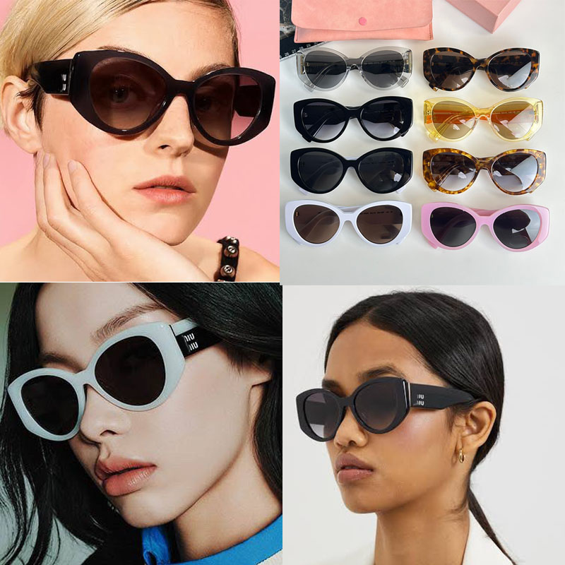 Fashionable cat eye sunglasses with logo niuniu retro modern mens and womens rectangular plate frame gradient Lunettes de Soleil leisure vacation-image-914284941