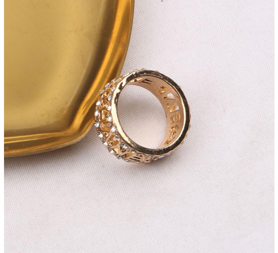 Top Quality Mixed Style 18K Gold Plated Brand Double Letter Band Rings for Mens Womens Fashion Designer Brand Letters G Pearl Metal Ring Opening