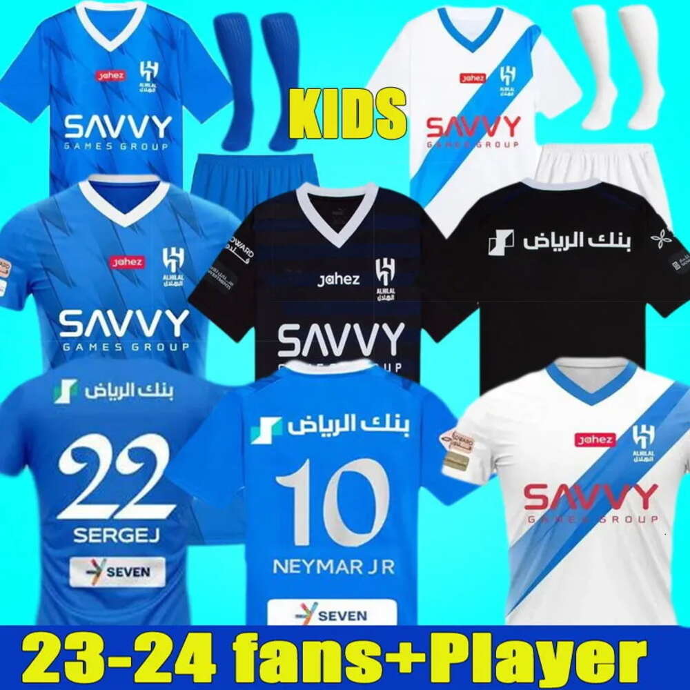 23 24 Al Hilal Saudi Pereira Voetbalshirts Transfer Messis Ighalo Salem M.kanno Bulayhi Mayoof Salem A.carrillo L.vietto Eduardo Kit voor volwassenen