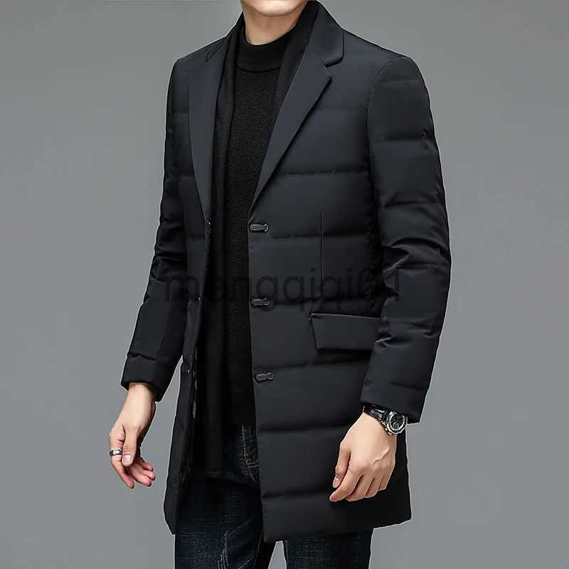 Men's Down Parkas 2023 High Quality Fashion Winter New Suit Collar Down Jacket Men Remove Fashion Scarf 90 White Duck Down Warm Men's C-image-914669740