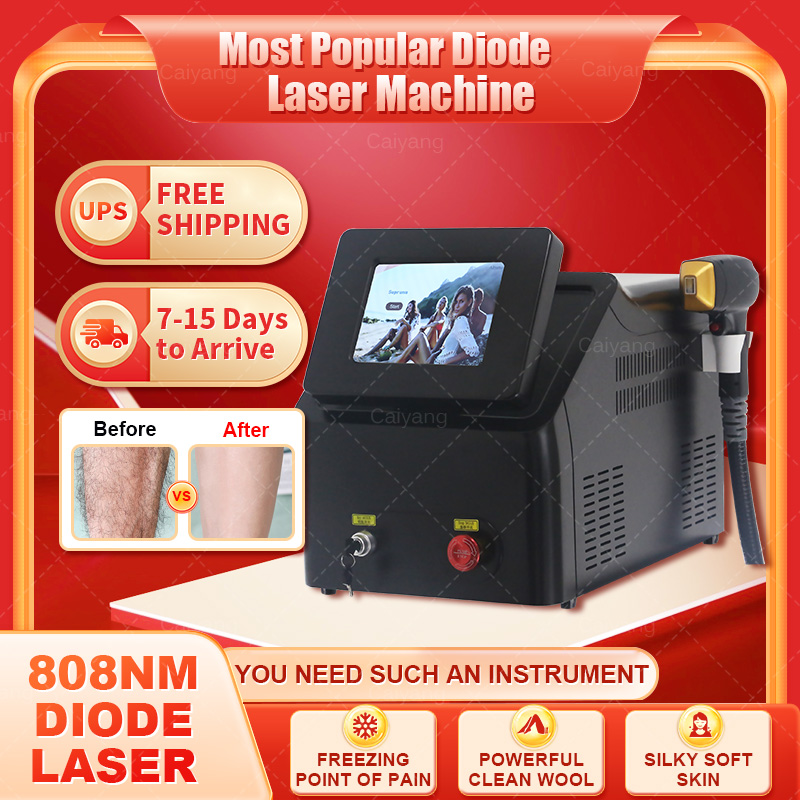 Ice Platinum Three Wavelength Diode Hair Removal Laser Machine Freezing Point Painless 808nm 755nm 1064nm 20 Million Shots for all Skin