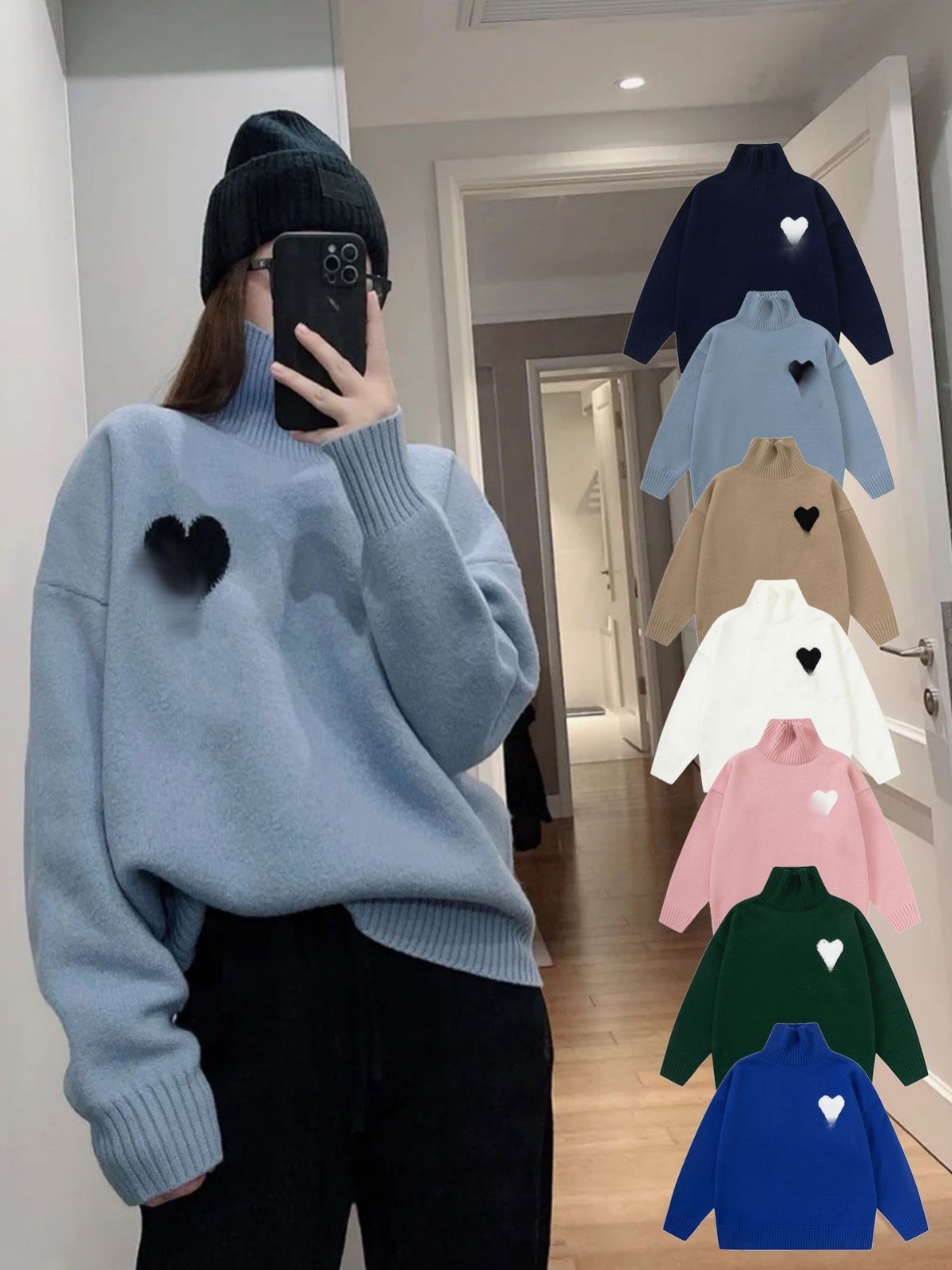 Men's Sweaters Designers Couple Knit Sleeveless Cotton Vest Macaron Sweater-image-890996062