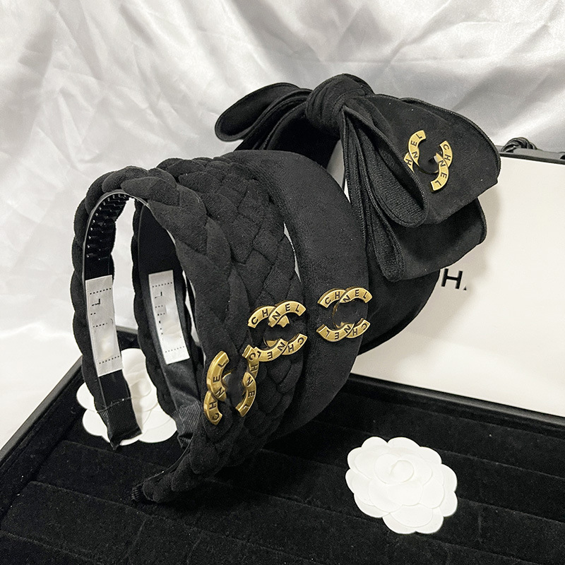 Designer Luxury Letter Headbands Hairpin Fashion Women Men High Quality Inlaid Crystal Rhinestone Headband Solid Color Sponge Hairband Headwear H-image-995981924