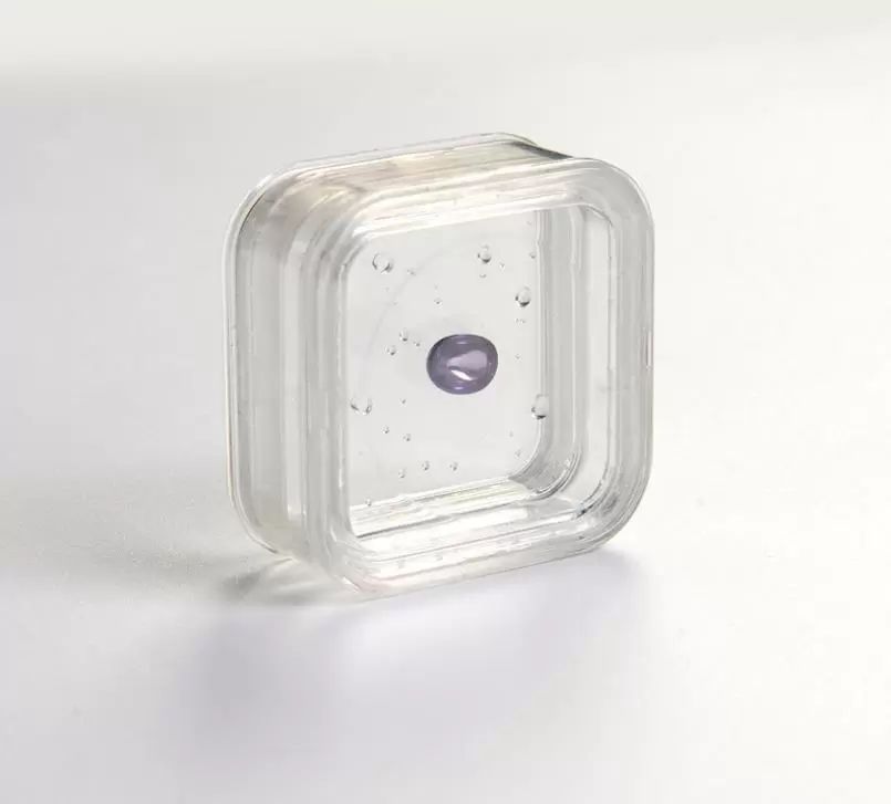 55*55mm Transparent Floating Display Case Earring Gems Ring Jewelry Suspension Packaging Box PET Membrane Stand Holder
