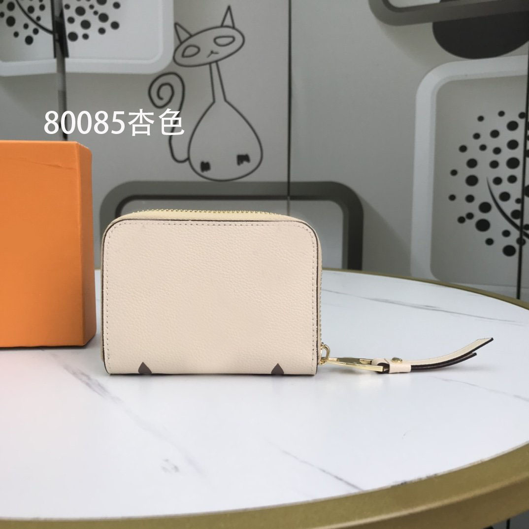 Luxury designer two fold short style money clip Men's money clip Fashion purse 597674 Beautifully embroidered classic purse with box80408