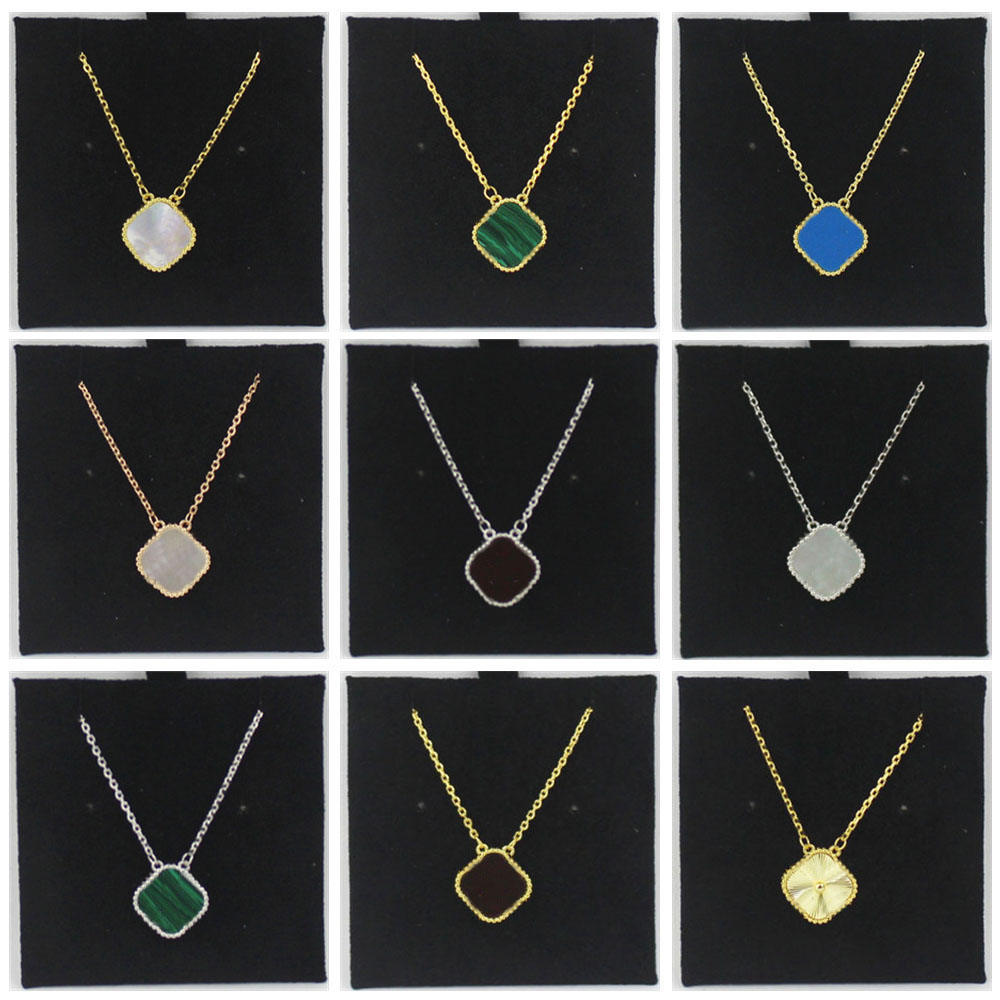 Fashion Classic Elegant Leaf Clover Pendants Necklaces Stainless Steel Jewelry for girl women Holiday Gift-image-743368461