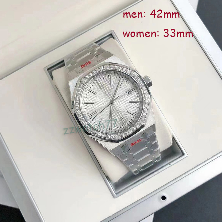 High end designer watches Mens and womens fashion diamond watch 42MM33MM dial High quality stainless steel rose gold and silver strap Luxury watc-image-914691622