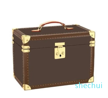 Sac classique femmes dame boîte à bijoux voyage maquillage en bois deux couches sacs pochette en cuir véritable Kit organisateur