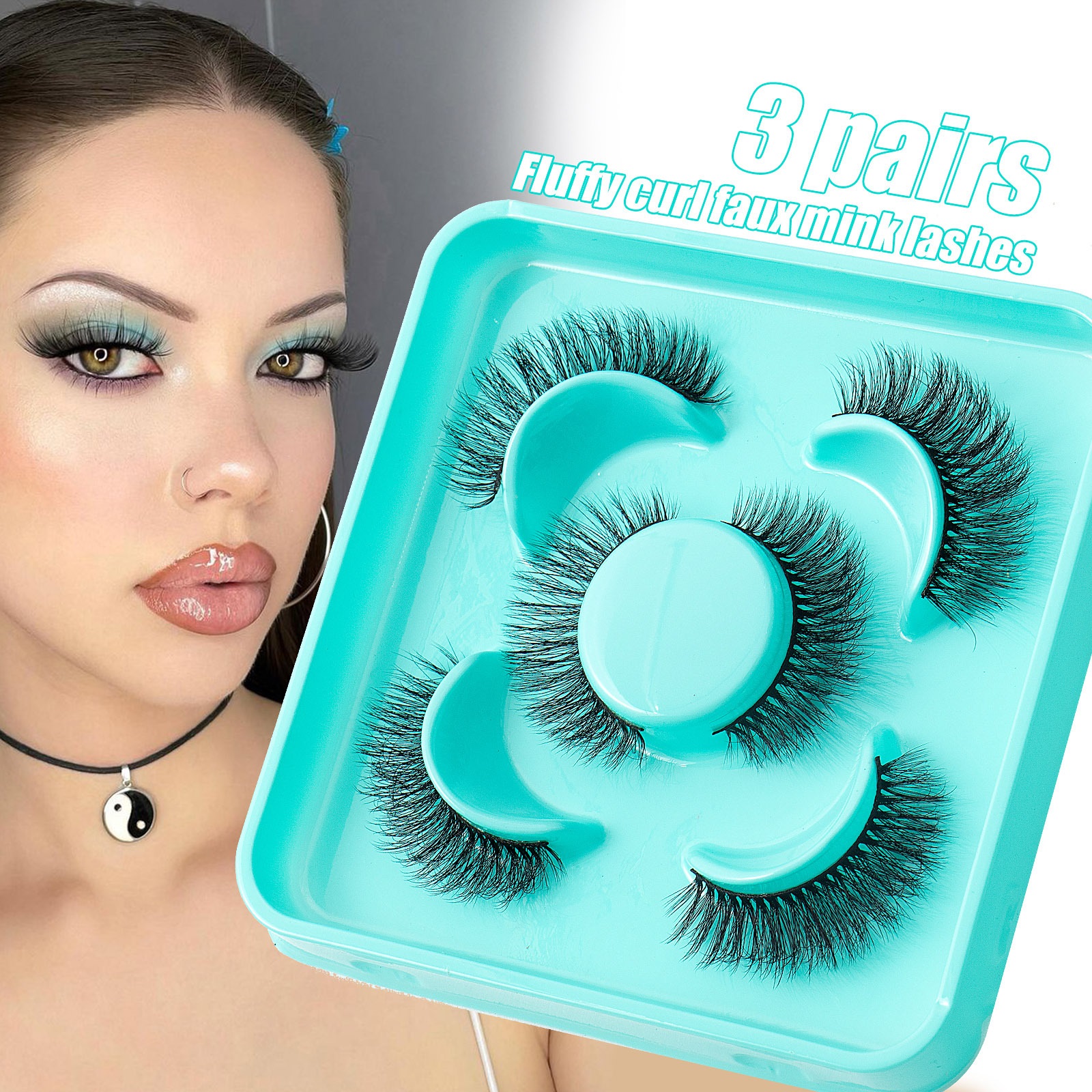 Multilayer Thick Curled False Eyelashes Extensions Naturally Soft Light Handmade Reusable Reusable Faux Mink Fake Lashes Full Strip Lash-image-550772505